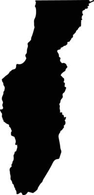 Lago Mozambique silhouette map