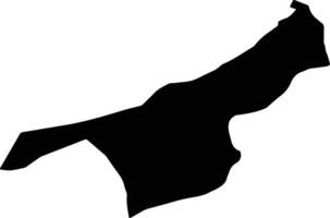 Lahijan Iran silhouette map vector