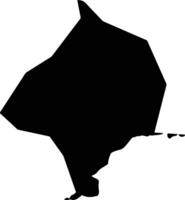Langxian China silhouette map vector