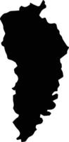 Lap Thach Vietnam silhouette map vector