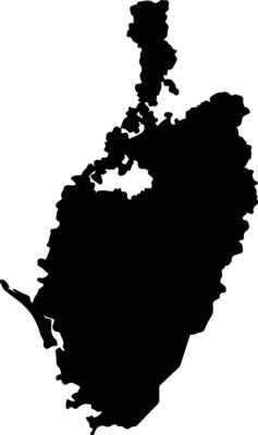 Las Palmas Panama silhouette map