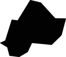 Lazhixian China silhouette map vector