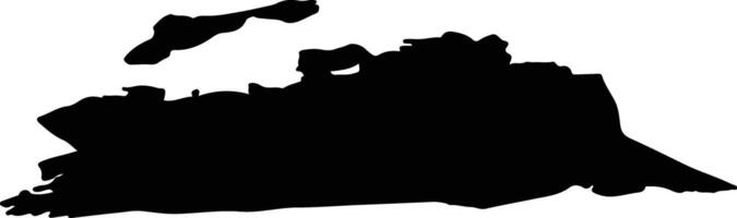 Levanger nor Norway silhouette map vector