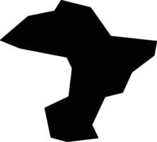 Linkouxian China silhouette map vector