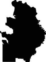 Litchfield Australia silhouette map vector