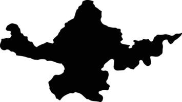 Lithipeng Lesotho silhouette map vector