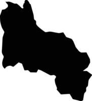 Litjotjela Lesotho silhouette map vector