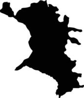 Litsoetse Lesotho silhouette map vector