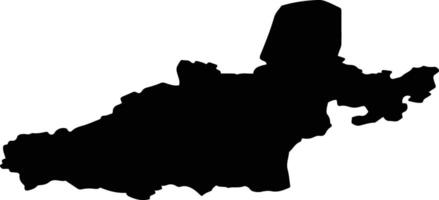 Loknyansky District Russia silhouette map vector