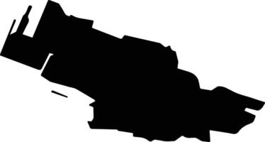 Longjing District Taiwan silhouette map vector