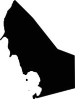 Los Taques Venezuela silhouette map vector