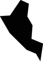 Louetsi Wano Gabon silhouette map vector