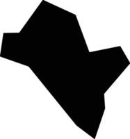 Luopingxian China silhouette map vector