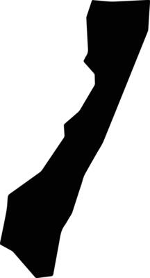Luopuxian China silhouette map