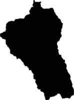 Luya Peru silhouette map vector