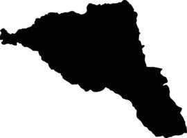 Macara Ecuador silhouette map vector