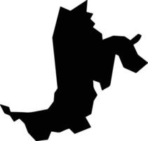 Macarani Brazil silhouette map vector