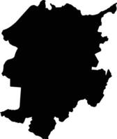 Mahates Colombia silhouette map vector