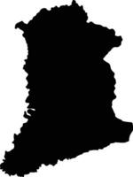 Manang Thailand silhouette map vector