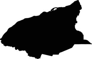 Manaure Colombia silhouette map vector