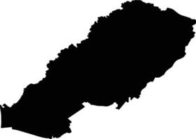 Manawatu District New Zealand silhouette map vector