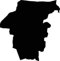 Mandeville Proper Jamaica silhouette map vector