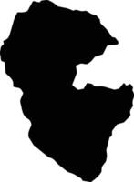 Mapoteng Lesotho silhouette map vector
