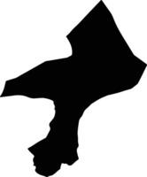 Markhah As Sufla Yemen silhouette map vector