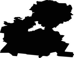 Melekessky District Russia silhouette map vector