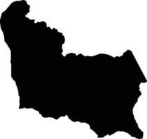 Memot Cambodia silhouette map vector