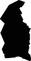 Menglaxian China silhouette map vector