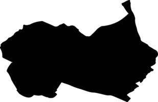 Menzel Chaker Tunisia silhouette map vector