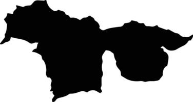 Merak Bhutan silhouette map vector