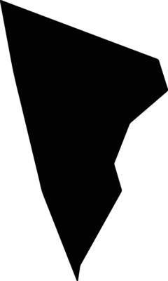 Mershing Sudan silhouette map
