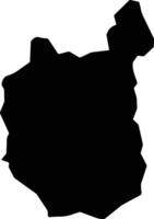 Metap Bhutan silhouette map vector