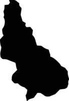 Mewang Bhutan silhouette map vector
