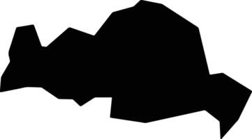 Mikang Nigeria silhouette map vector