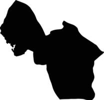 Minab Iran silhouette map vector