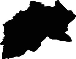 MIOVENI Romania silhouette map vector