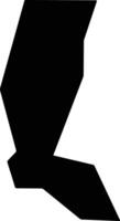 Miquanshi China silhouette map vector