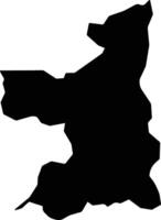 Miracema do Tocantins Brazil silhouette map vector