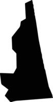 Misawa Japan silhouette map vector