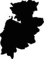 Misungwi Tanzania silhouette map vector