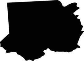 Mitcham Australia silhouette map vector