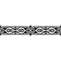 Ornate Black and White Border on a Gradient Background vector