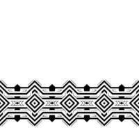 Geometric Black White Border Pattern, Southwest , Decorative Element vector
