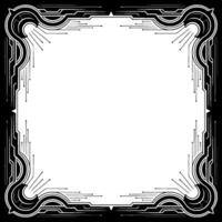 Elegant Art Deco Frame With Modern Digital Flair vector