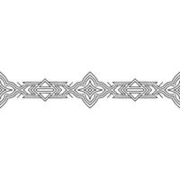 Geometric Border Minimalist Line Art in Black on White, Decorative Element vector