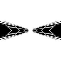 Modern Abstract Black White Geometric Shapes, Symmetric Composition vector