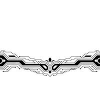 Tech Border Circuit Board , Black White, Abstract vector